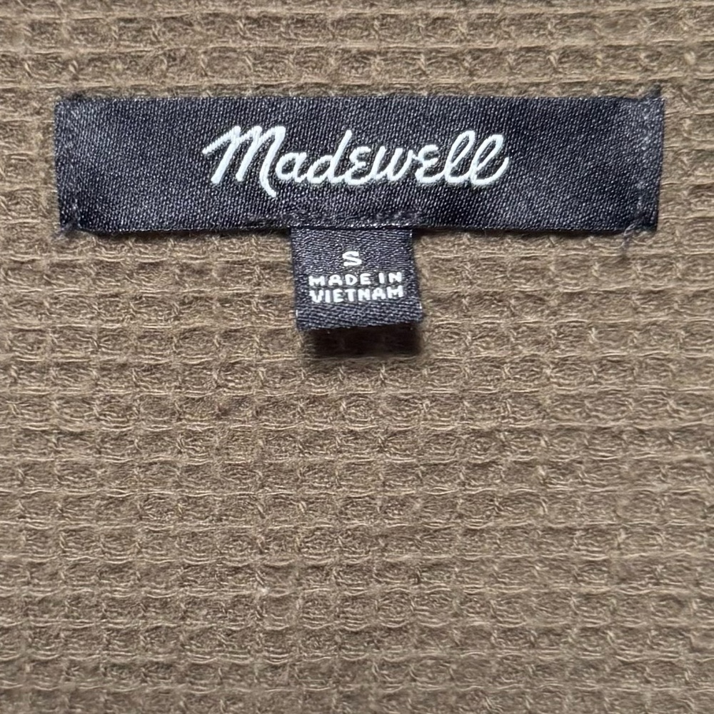 Madewell Olive Green Lightspun Flap-Pocket Oversized Ex-Boyfriend Shirt Size S - Picture 5 of 6